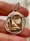 Ancien Pendentif Createur Argent Massif Très Ouvragé Énorme Citrine Véritable