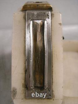 Ancien Pyrogène Marbre Argent Massif Vermeil Or Poinçon Tête Sanglier