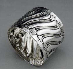 Ancien Rond de serviette en argent massif poinçon minerve époque fin 19ème