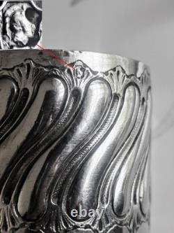 Ancien Rond de serviette en argent massif poinçon minerve époque fin 19ème