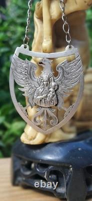 Ancien Ryngraf patriotique polonais ciselé en argent massif 875/1000 (1920-1931)