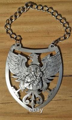 Ancien Ryngraf patriotique polonais ciselé en argent massif 875/1000 (1920-1931)