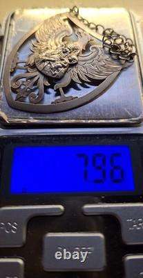 Ancien Ryngraf patriotique polonais ciselé en argent massif 875/1000 (1920-1931)