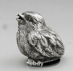 Ancien Salieres Et Poivrieen forme oiseau en argent massif poinçon espagnole