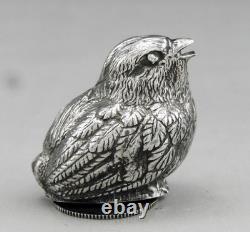 Ancien Salieres Et Poivrieen forme oiseau en argent massif poinçon espagnole