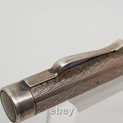 Ancien Stylo à Plume a Pompe ARGENT MASSIF et Plume Or 18K Année 1930