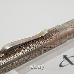 Ancien Stylo à Plume a Pompe ARGENT MASSIF et Plume Or 18K Année 1930