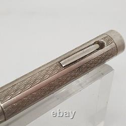 Ancien Stylo à Plume a Pompe ARGENT MASSIF et Plume Or 18K Année 1930