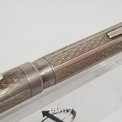 Ancien Stylo à Plume a Pompe ARGENT MASSIF et Plume Or 18K Année 1930