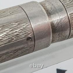 Ancien Stylo à Plume a Pompe ARGENT MASSIF et Plume Or 18K Année 1930