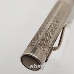 Ancien Stylo à Plume a Pompe ARGENT MASSIF et Plume Or 18K Année 1930
