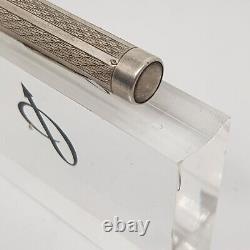 Ancien Stylo à Plume a Pompe ARGENT MASSIF et Plume Or 18K Année 1930