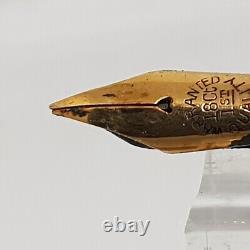 Ancien Stylo à Plume a Pompe ARGENT MASSIF et Plume Or 18K Année 1930