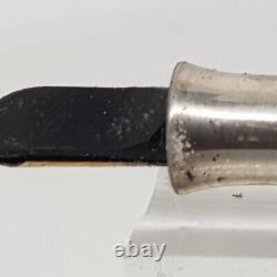 Ancien Stylo à Plume a Pompe ARGENT MASSIF et Plume Or 18K Année 1930