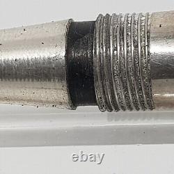 Ancien Stylo à Plume a Pompe ARGENT MASSIF et Plume Or 18K Année 1930