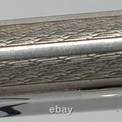 Ancien Stylo à Plume a Pompe ARGENT MASSIF et Plume Or 18K Année 1930