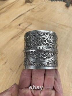 Ancien bijoux bracelet argent massif cornaline Russe orientale Turkmen ethnique