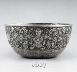 Ancien bol chinois en argent massif poinçonné chine pour commande thailande