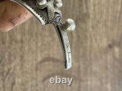 Ancien bracelet Mizam en argent massif Berbère Marocain 119 gr ethnique