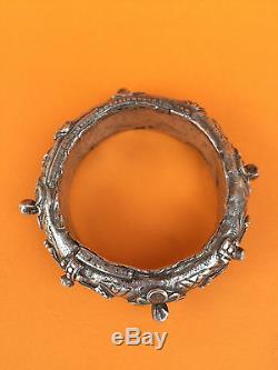 Ancien bracelet argent émaux Maroc bijou berbère amazigh XIXème