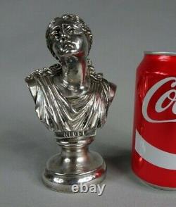 Ancien buste de Niobe en argent massif fourré antique sterling silver bust