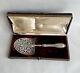 Ancien Coffret Pelle à Asperges Argent Massif Sterling Silver Minerve Orfèvre