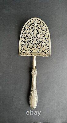Ancien coffret pelle à asperges argent massif sterling silver minerve orfèvre