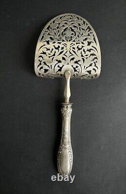 Ancien coffret pelle à asperges argent massif sterling silver minerve orfèvre