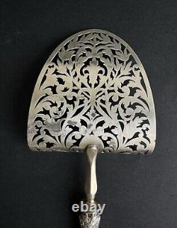 Ancien coffret pelle à asperges argent massif sterling silver minerve orfèvre