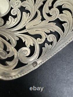 Ancien coffret pelle à asperges argent massif sterling silver minerve orfèvre