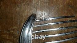 Ancien diademe tiare peigne de cheveux en argent massif poinçon Minerve XIXème