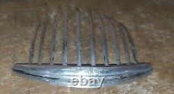 Ancien diademe tiare peigne de cheveux en argent massif poinçon Minerve XIXème