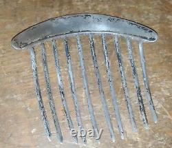 Ancien diademe tiare peigne de cheveux en argent massif poinçon Minerve XIXème