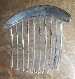 Ancien diademe tiare peigne de cheveux en argent massif poinçon Minerve XIXème