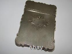 Ancien étui porte cartes en argent massif antique solid silver cards holder etui