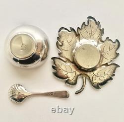 Ancien moutardier en forme de pomme argent massif 925/1000 poids 59g