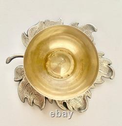 Ancien moutardier en forme de pomme argent massif 925/1000 poids 59g