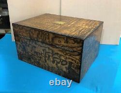 Ancien nécessaire toilette de voyage signé BRAMAH London Cristal Argent massif