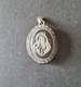 Ancien Pendentif Porte Souvenir &eacute;bonite Monogramme Argent Massif 19&egrave;me Si&egrave;cle