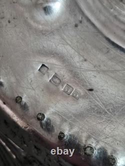 Ancien plat coupe corbeille métal argenté poinçon argent massif