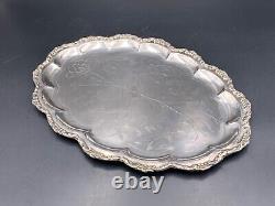Ancien plat en argent massif Vintage silver dish