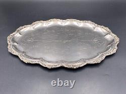 Ancien plat en argent massif Vintage silver dish