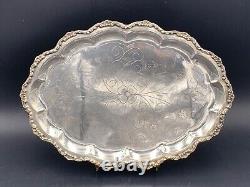 Ancien plat en argent massif Vintage silver dish