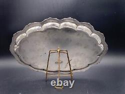 Ancien plat en argent massif Vintage silver dish