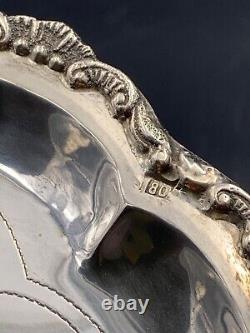 Ancien plat en argent massif Vintage silver dish