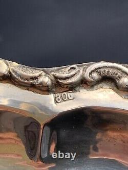 Ancien plat en argent massif Vintage silver dish