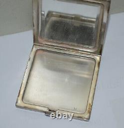 Ancien poudrier en argent massif poinçon Minerve 20e siècle