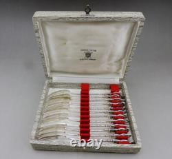 Ancien service à dessert 12 fourchettes en argent massif chine ou vietnam 235Grs