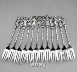 Ancien service à dessert 12 fourchettes en argent massif chine ou vietnam 235Grs