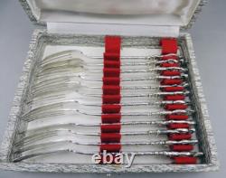Ancien service à dessert 12 fourchettes en argent massif chine ou vietnam 235Grs